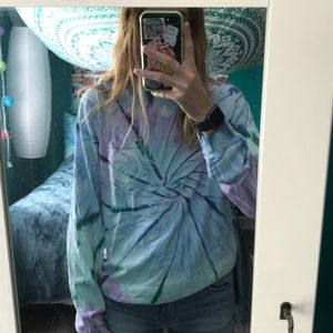 sand cloud tie dye long sleeve pocket tee